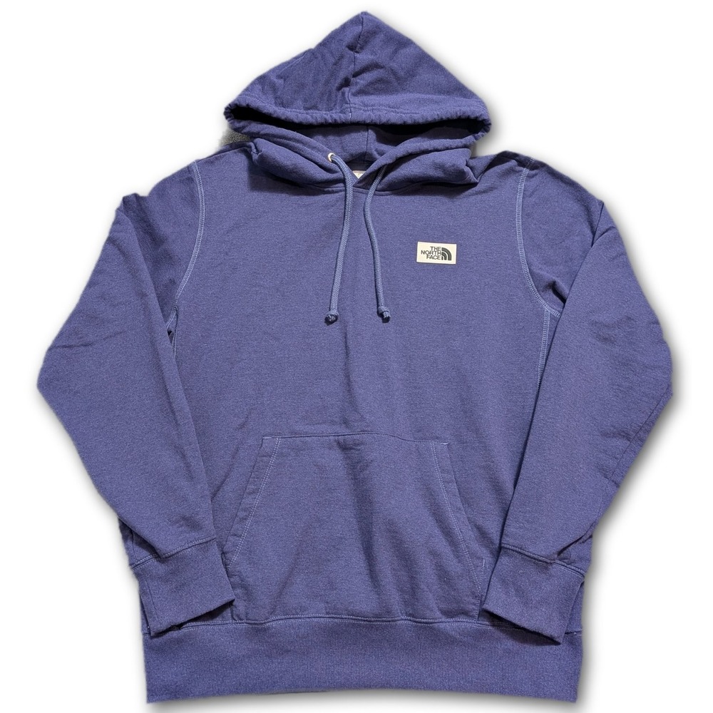 The North Face Mens M Hoodie Indigo Blue Heather Fleece Lined Regular